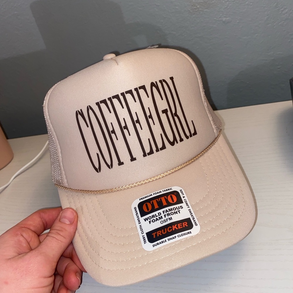 OTTO Cream COFFEEGRL Trucker Hat